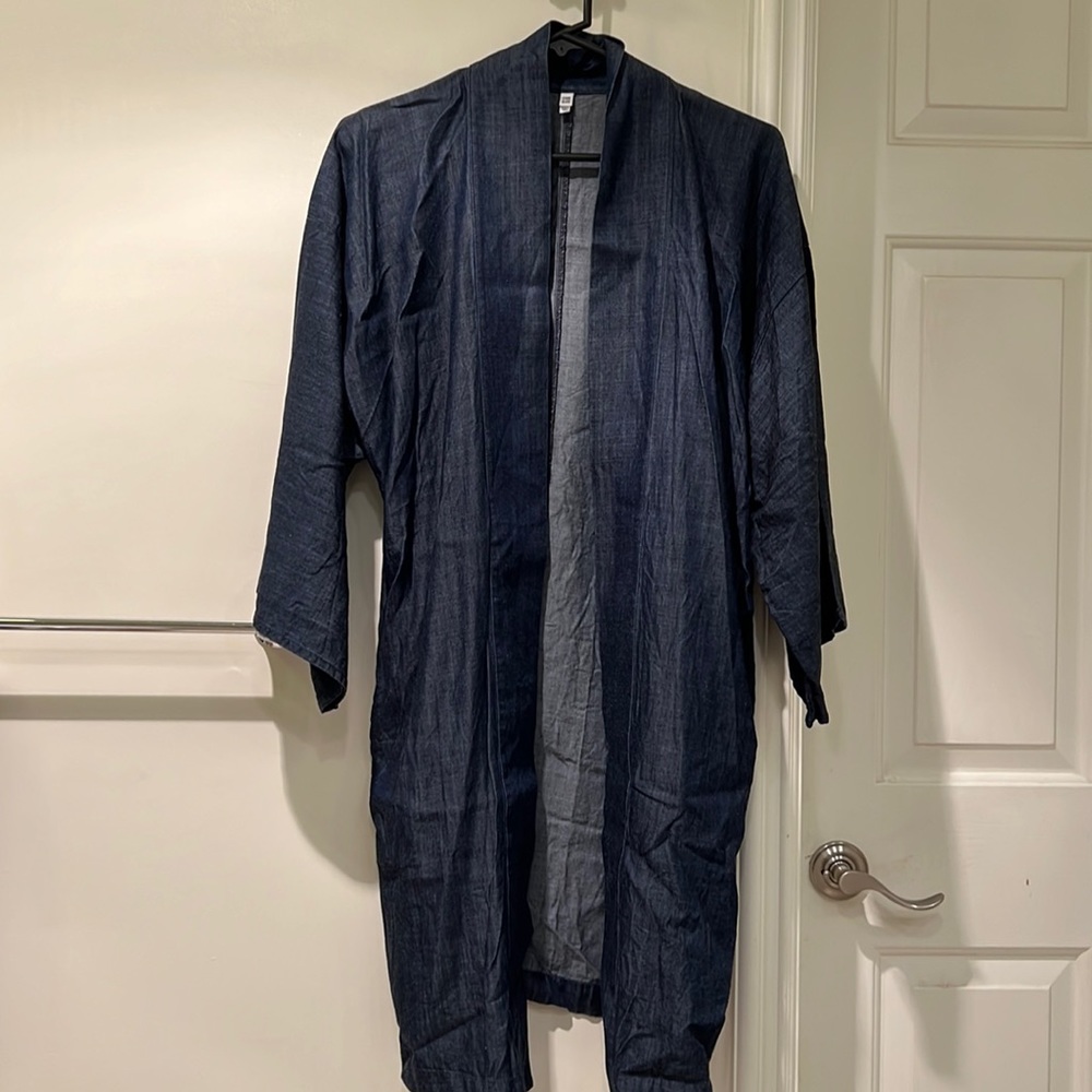 Muji Denim Yukata Kimono Cardigan Jacket One size/unisex